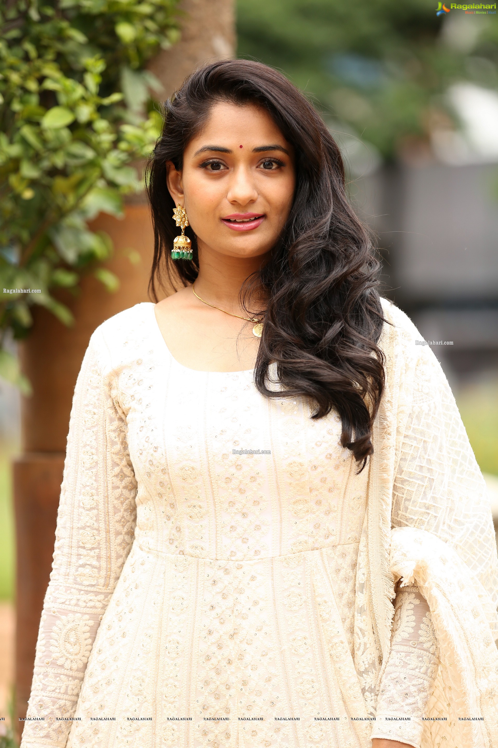 Sandhya Raju in Off White Anarkali Suit, HD Photo Gallery