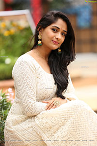 Sandhya Raju in Off White Anarkali Suit