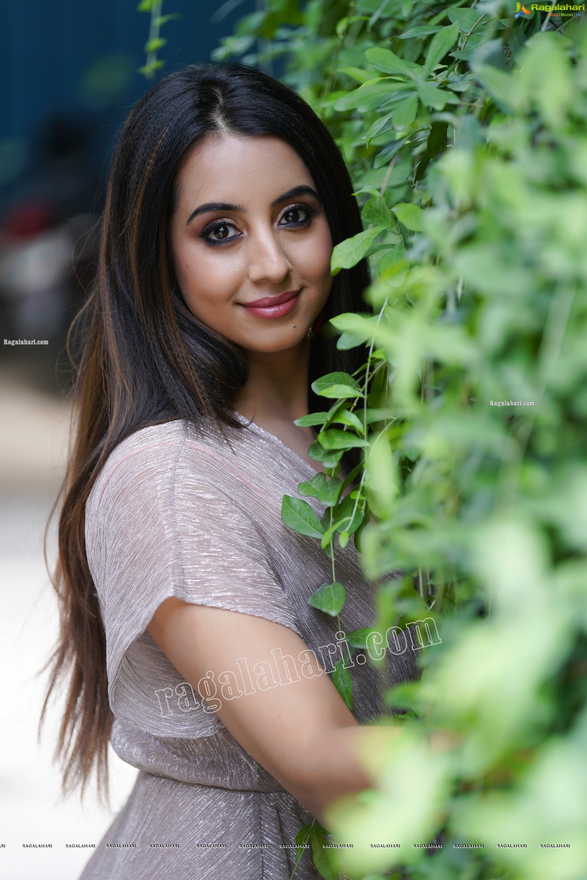 Sanjjanaa Galrani in Light Gray Glitter Dress, Exclusive Photoshoot