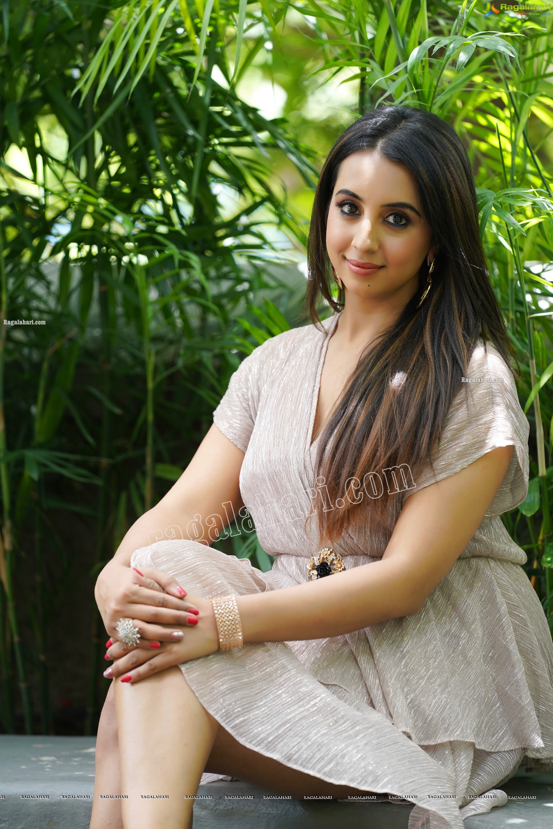 Sanjjanaa Galrani in Light Gray Glitter Dress, Exclusive Photoshoot