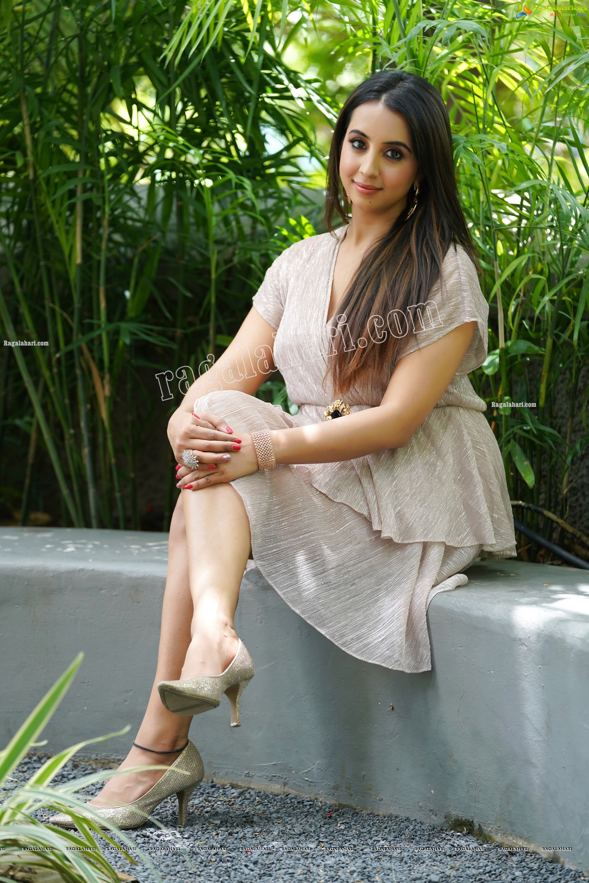 Sanjjanaa Galrani in Light Gray Glitter Dress, Exclusive Photoshoot