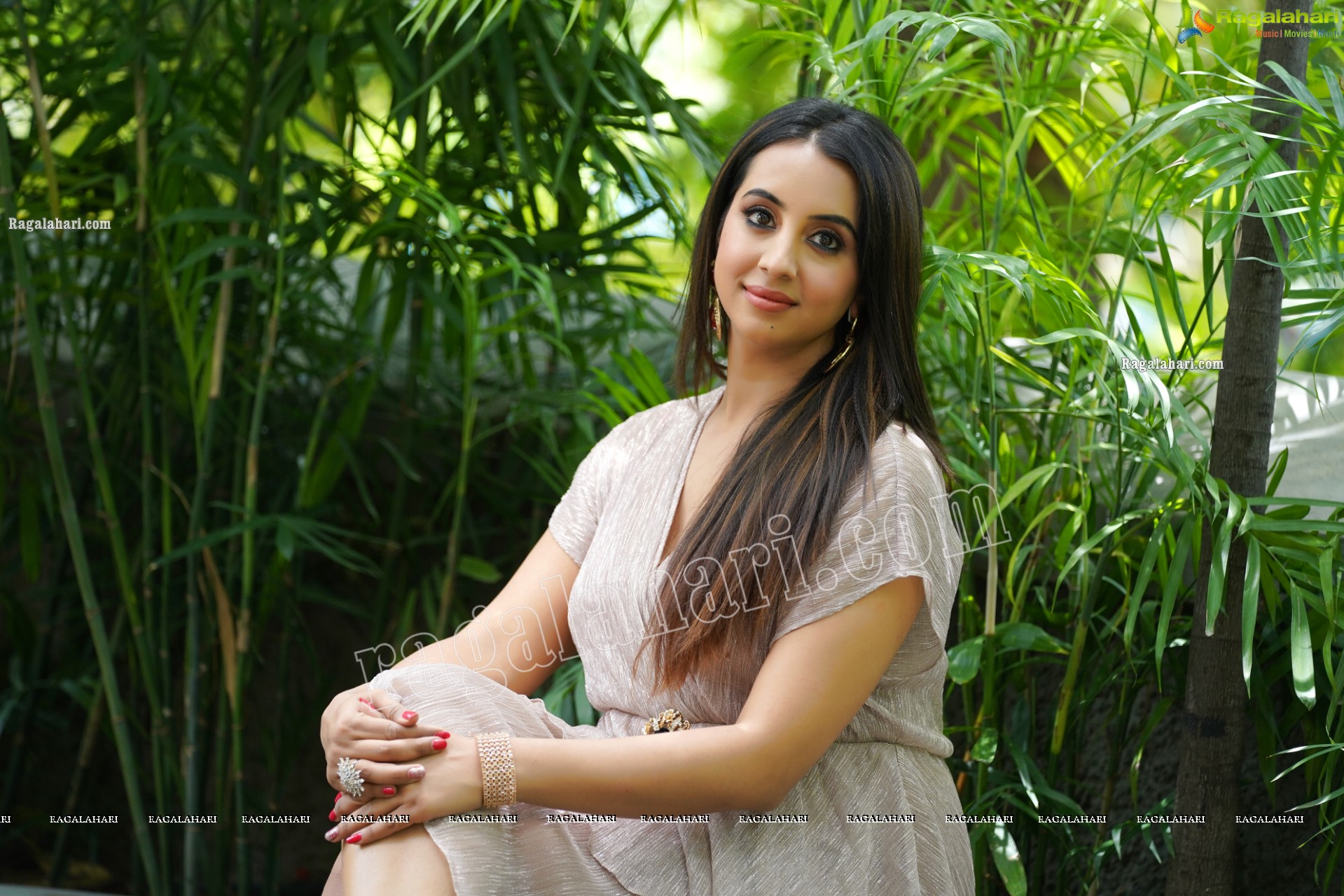 Sanjjanaa Galrani in Light Gray Glitter Dress, Exclusive Photoshoot