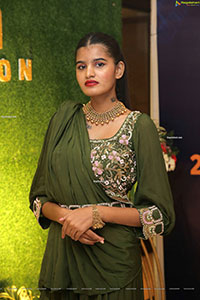 Sindhu Manthri in Olive Green Lehenga