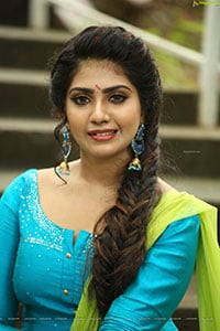 Varsha Viswanath at Andamina Lokam Movie Pooja Ceremony
