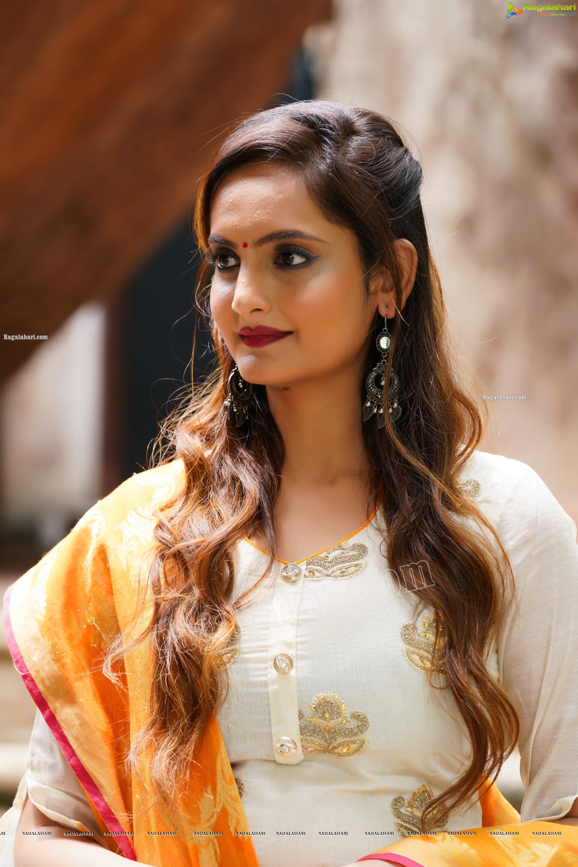 Dhriti Patel in Off White Churidar, Exclusive Photo Shoot