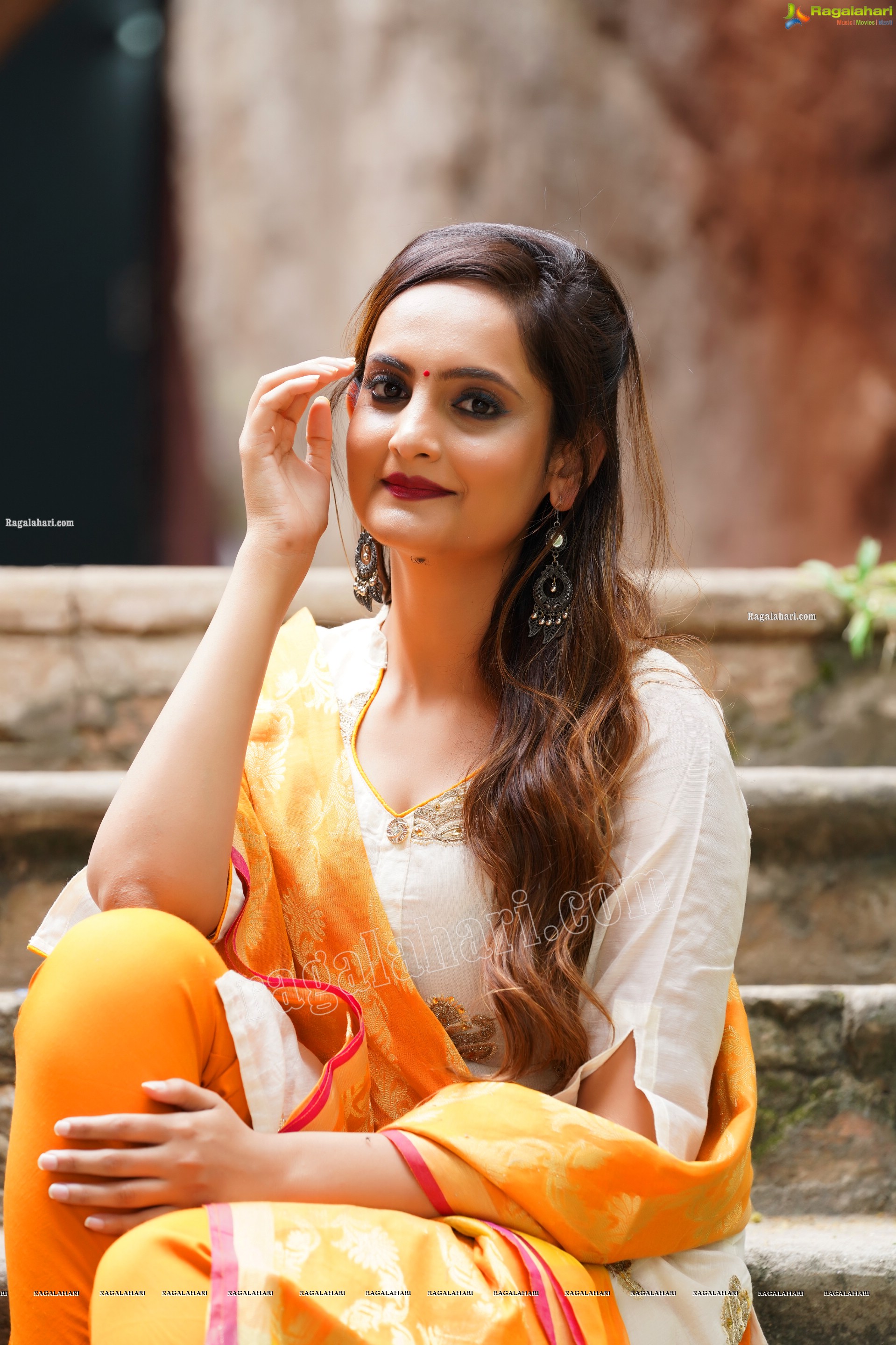 Dhriti Patel in Off White Churidar, Exclusive Photo Shoot