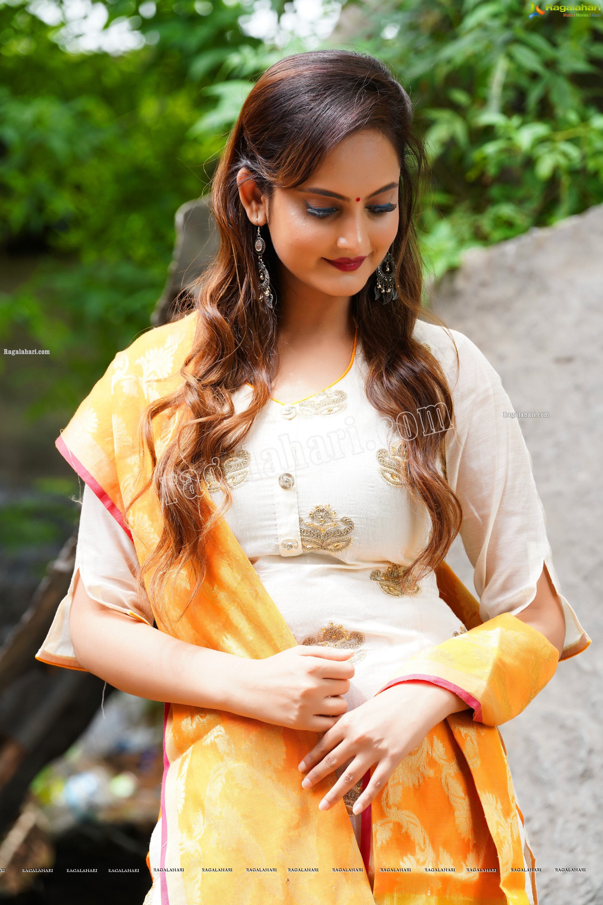 Dhriti Patel in Off White Churidar, Exclusive Photo Shoot