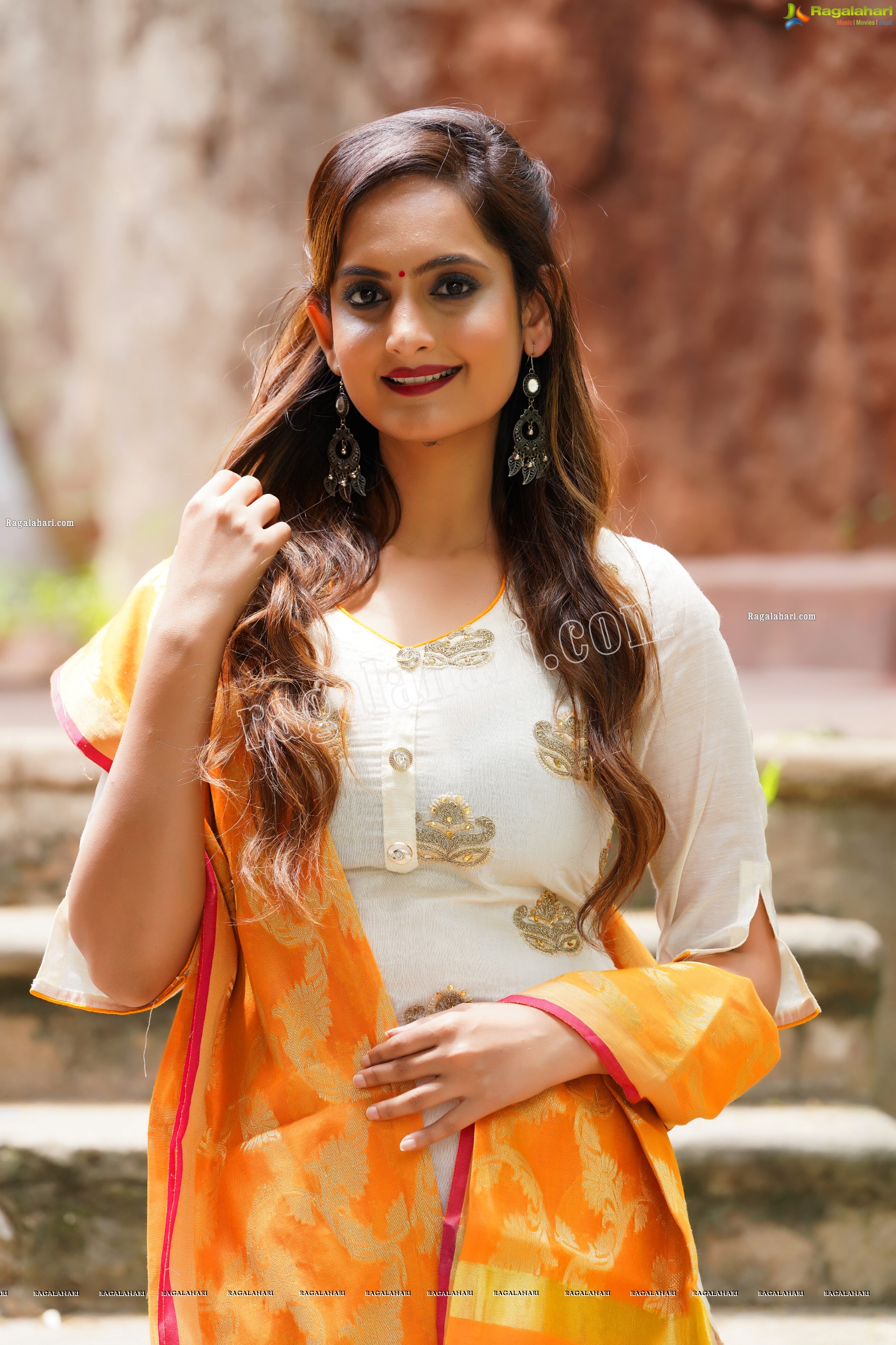 Dhriti Patel in Off White Churidar, Exclusive Photo Shoot