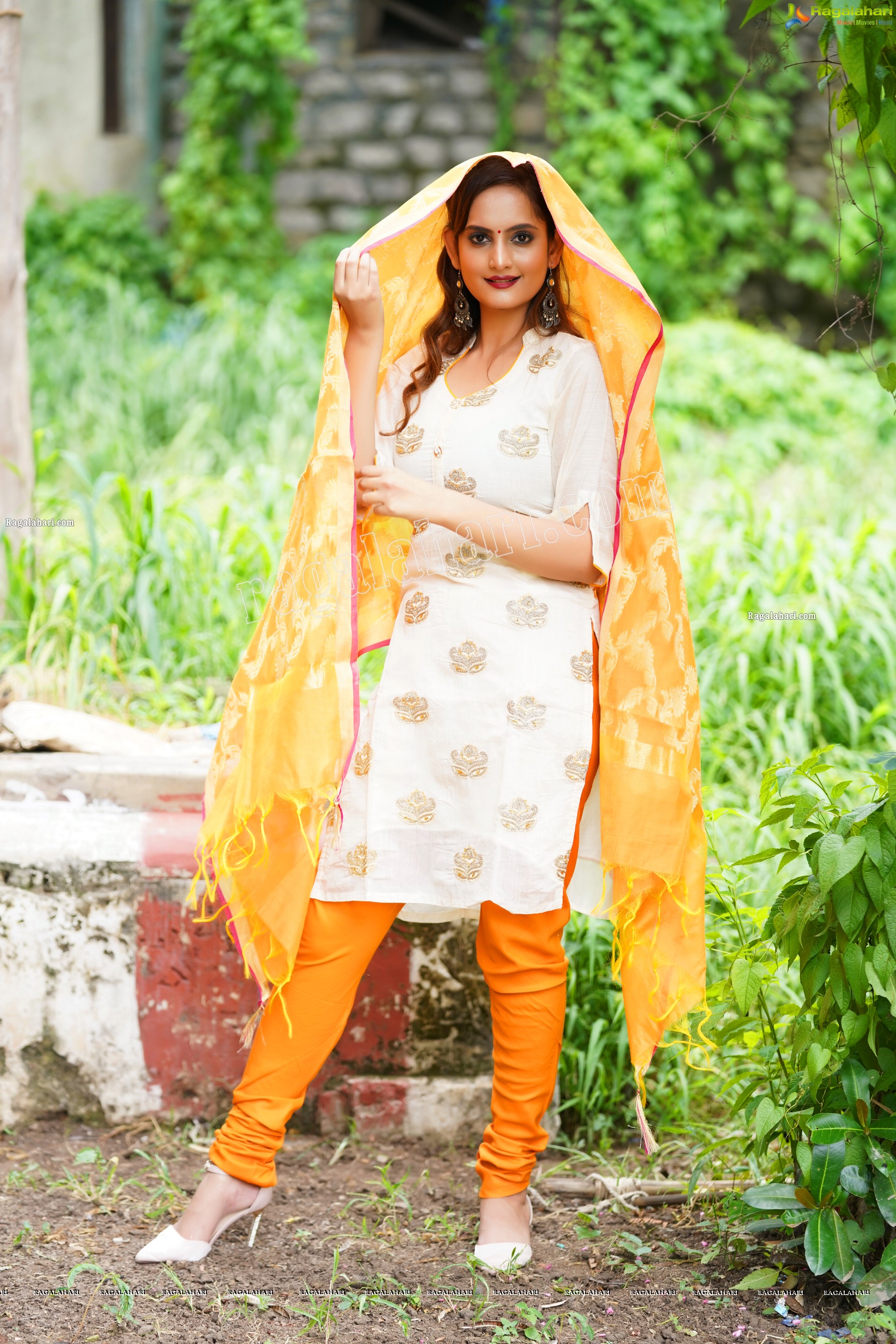 Dhriti Patel in Off White Churidar, Exclusive Photo Shoot