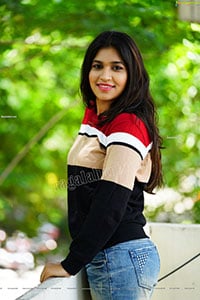 Honey Royal Photoshoot in Black and Red Checked Sweatshirt