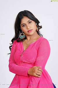 Honey Royal in Pink Mini Dress Exclusive Photoshoot