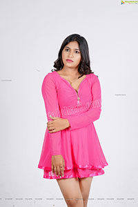 Honey Royal in Pink Mini Dress Exclusive Photoshoot