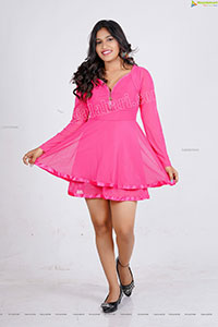 Honey Royal in Pink Mini Dress Exclusive Photoshoot