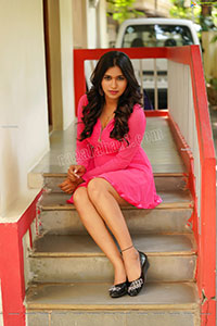 Honey Royal in Pink Mini Dress Exclusive Photoshoot