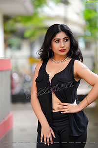 Madhulagna Das Latest Stills in Black Shirt