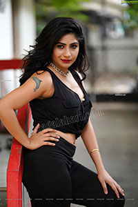 Madhulagna Das Latest Stills in Black Shirt