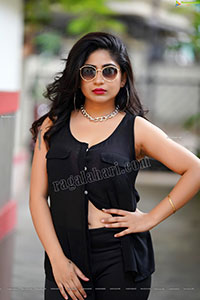 Madhulagna Das Latest Stills in Black Shirt