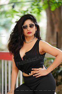 Madhulagna Das Latest Stills in Black Shirt