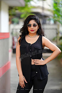 Madhulagna Das Latest Stills in Black Shirt