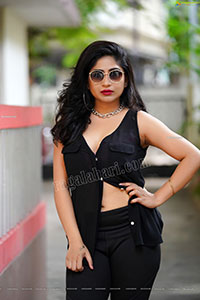 Madhulagna Das Latest Stills in Black Shirt