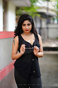 Madhulagna Das Latest Stills in Black Shirt