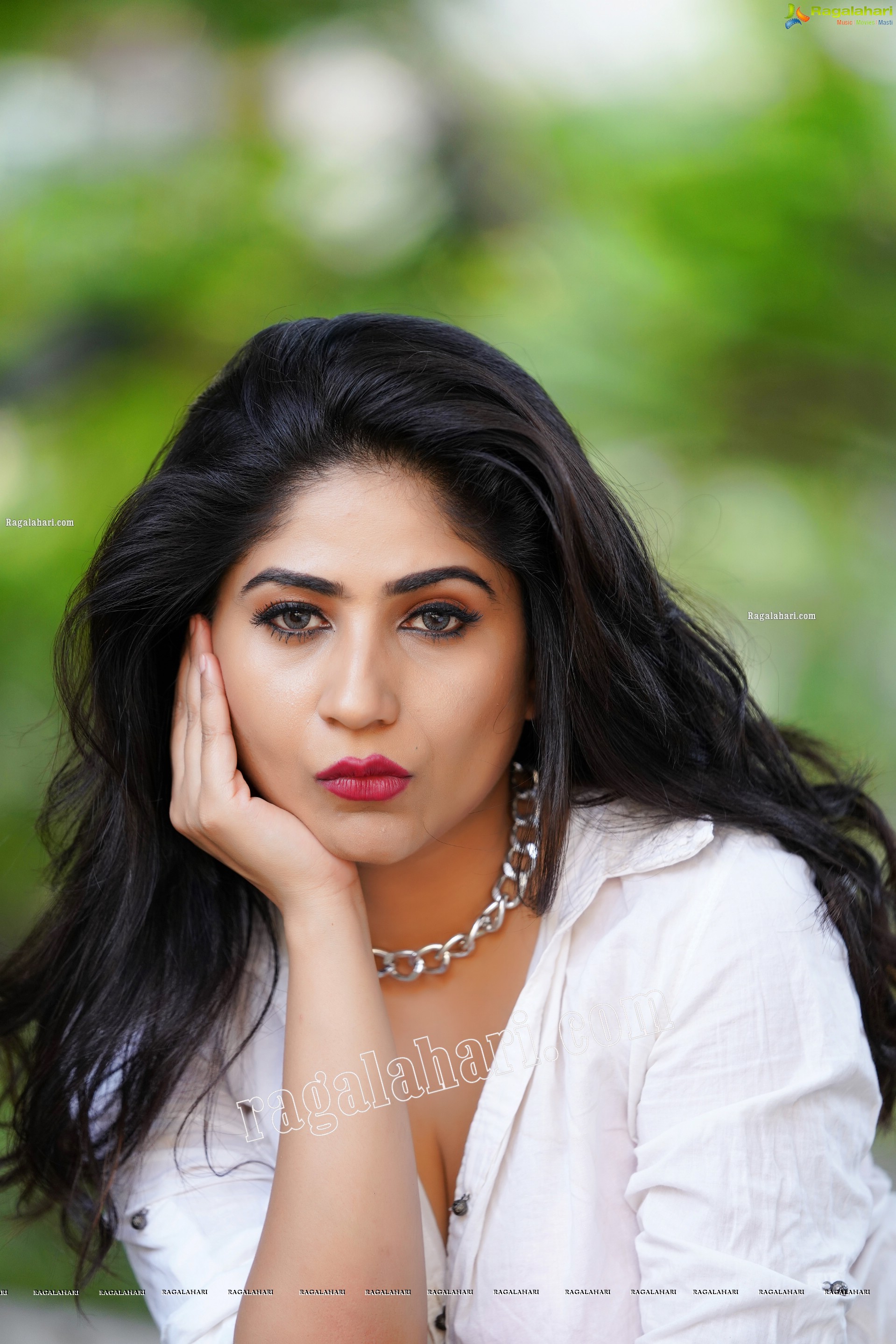 Madhulagna Das in White Shirt and Denim Shorts, Exclusive Photoshoot