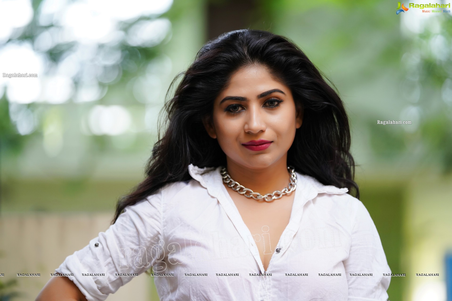 Madhulagna Das in White Shirt and Denim Shorts, Exclusive Photoshoot