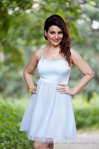 Actress Nisha Singh Rajput in White Mini Dress