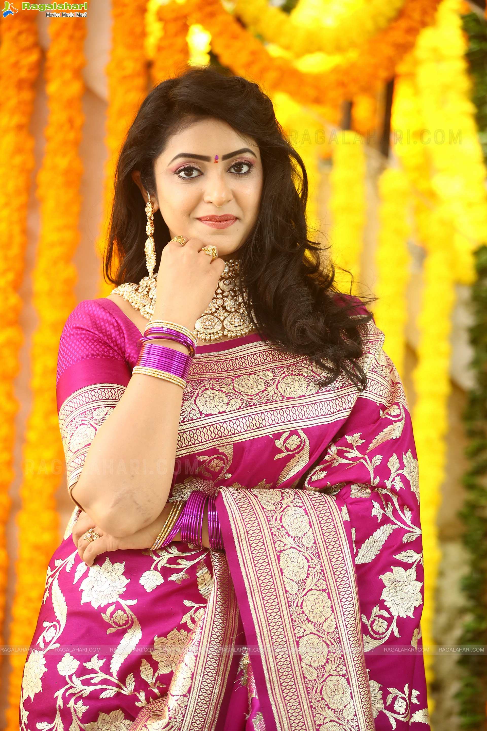 Nakshatra Trinayani at Bapatla MP Movie Opening, HD Photo Gallery