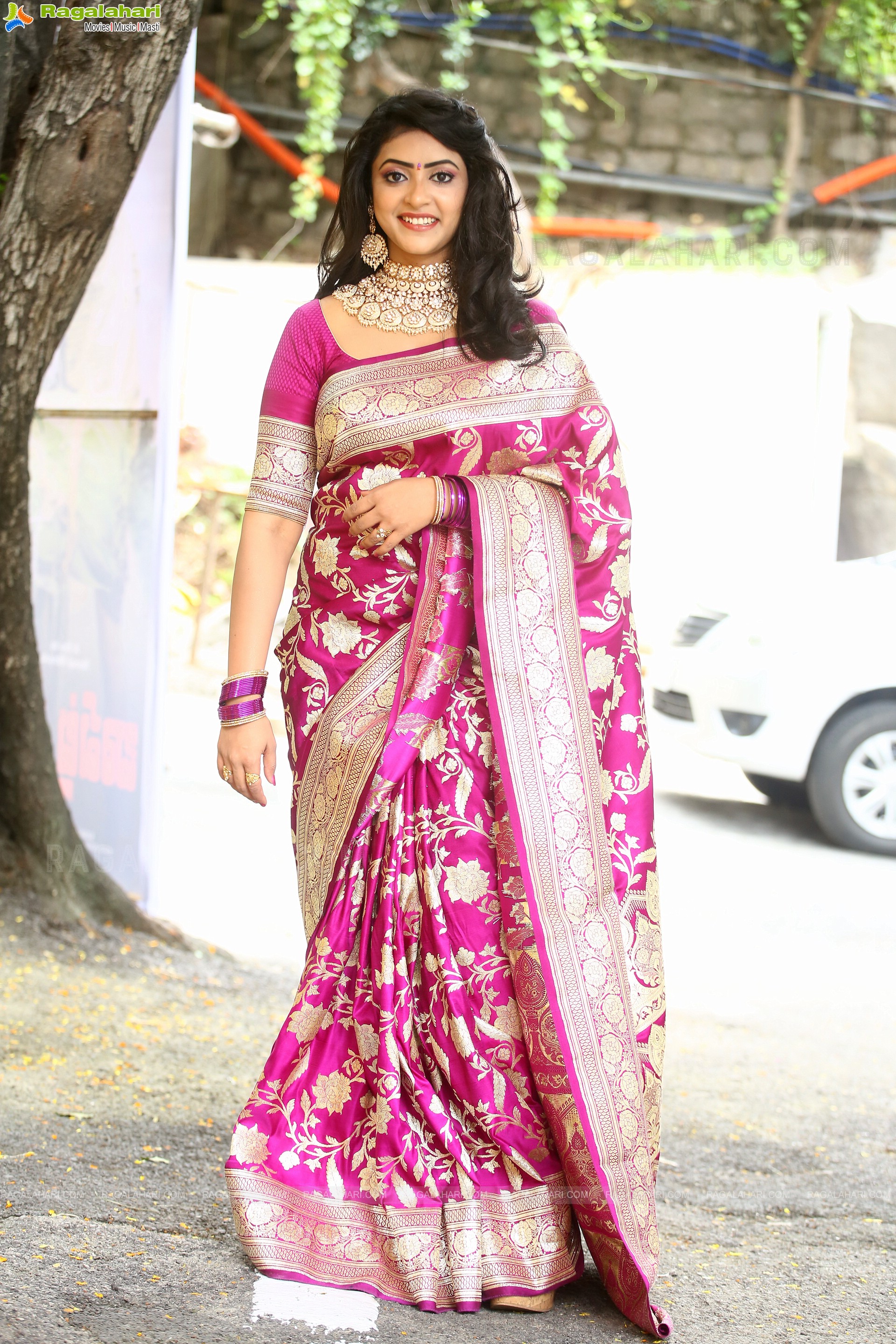 Nakshatra Trinayani at Bapatla MP Movie Opening, HD Photo Gallery