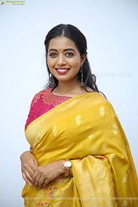 Rittika Chakraborty in Yellow Saree