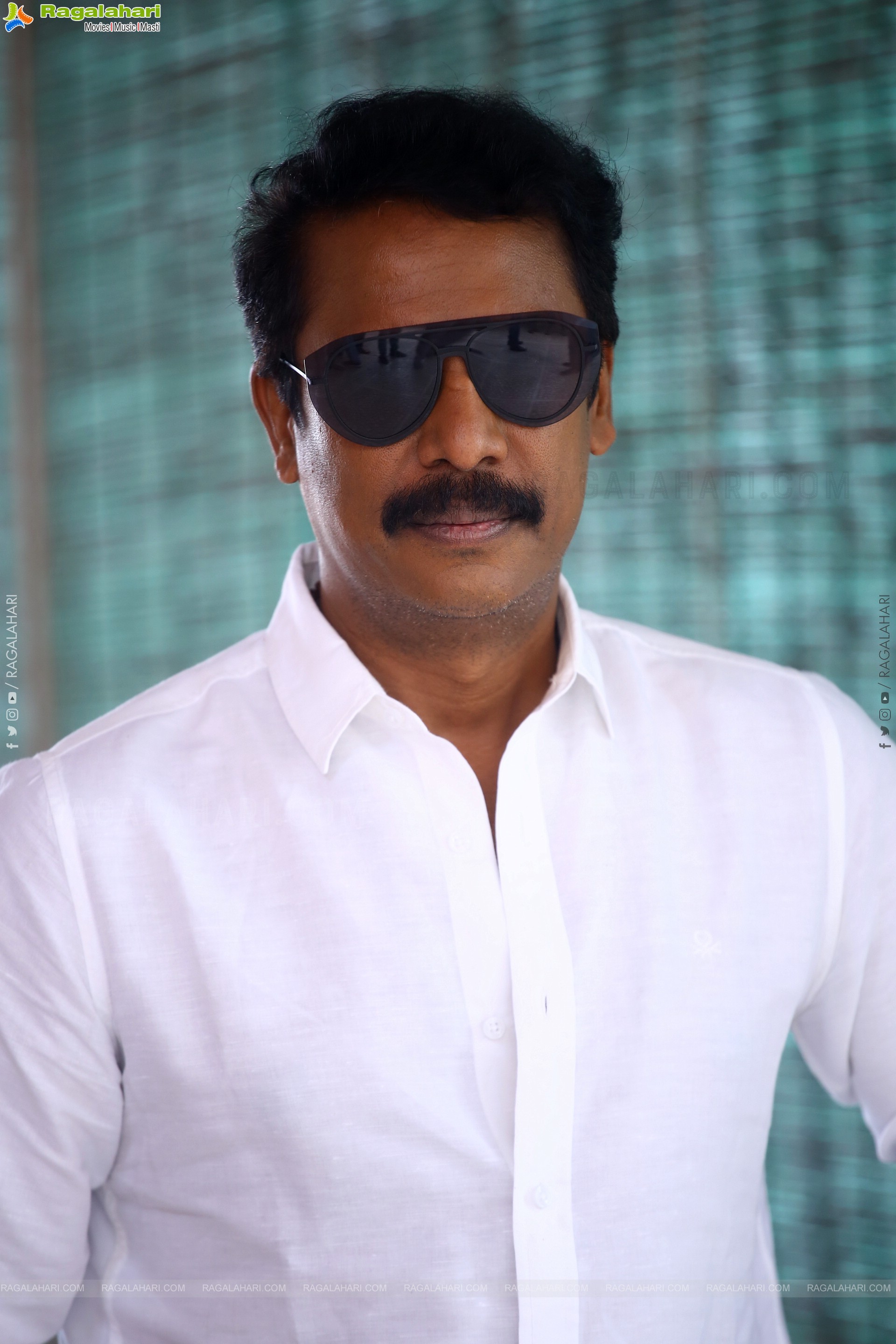 Samuthirakani at Macharla Niyojakavargam Movie Interview, HD Gallery