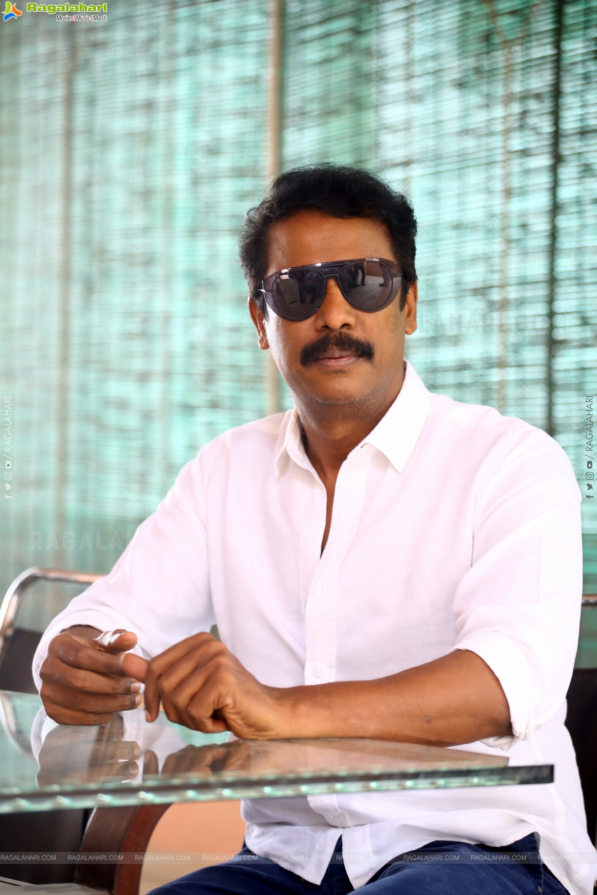 Samuthirakani at Macharla Niyojakavargam Movie Interview, HD Gallery