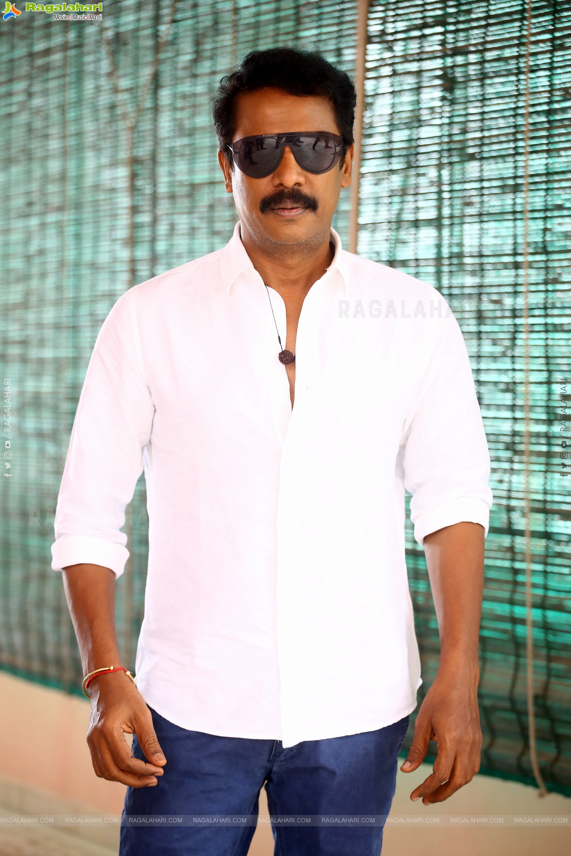 Samuthirakani at Macharla Niyojakavargam Movie Interview, HD Gallery