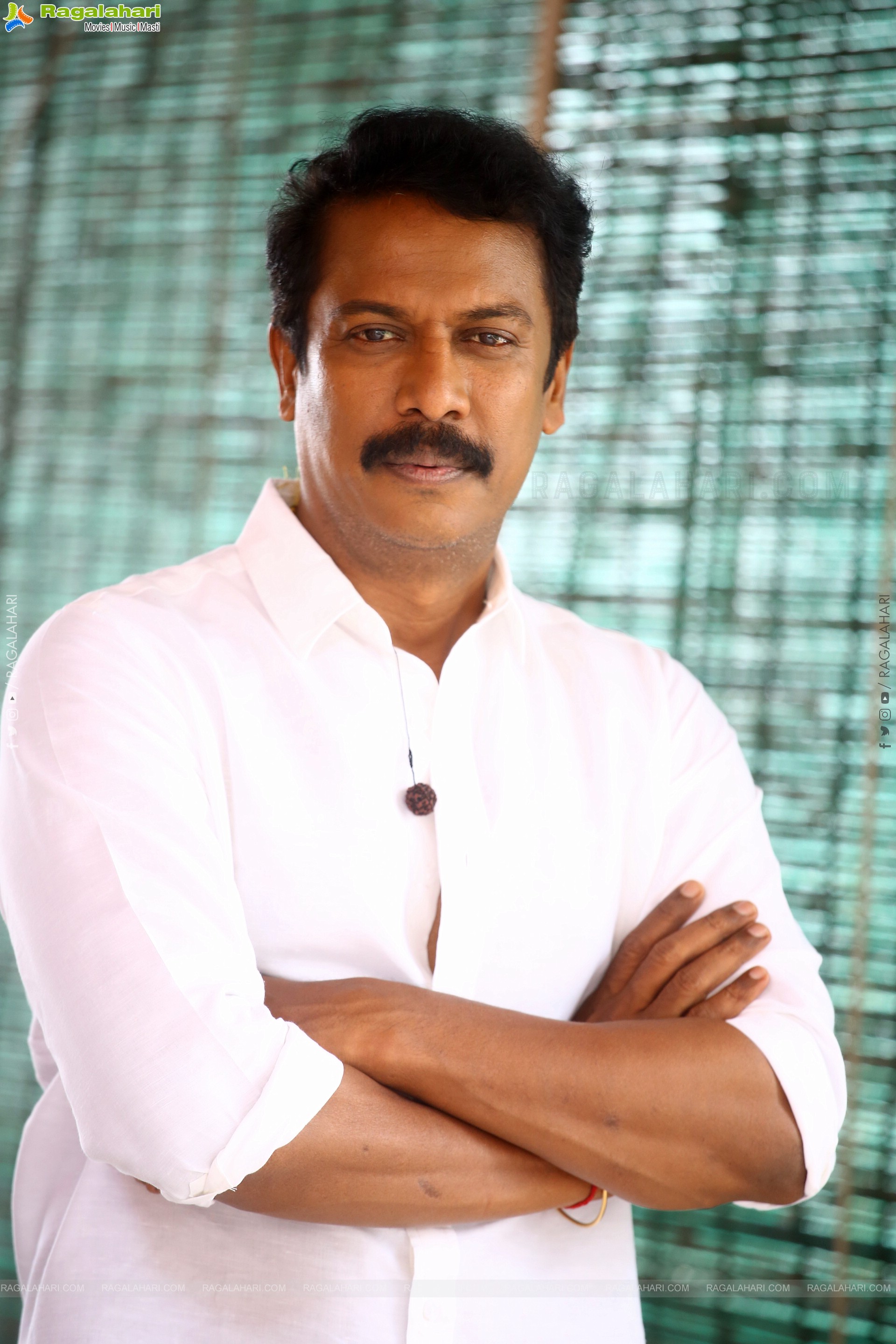 Samuthirakani at Macharla Niyojakavargam Movie Interview, HD Gallery