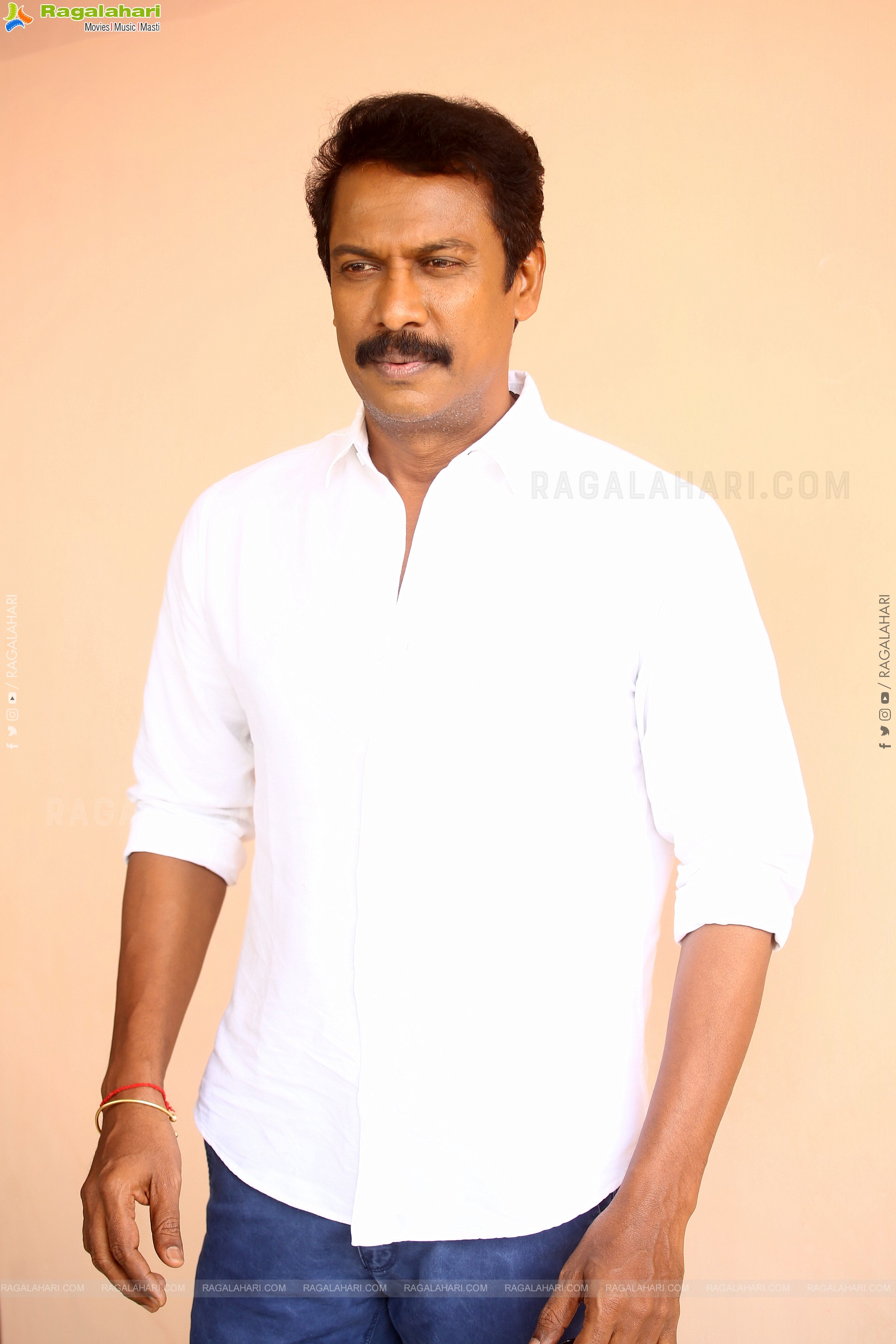 Samuthirakani at Macharla Niyojakavargam Movie Interview, HD Gallery