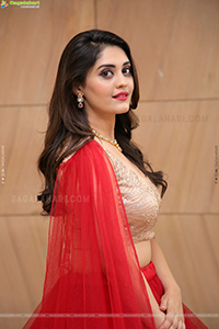 Surbhi Purnik in Red Lehenga Choli