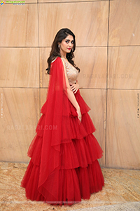 Surbhi Purnik in Red Lehenga Choli