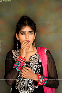 Mihirah in Designer Black Churidar