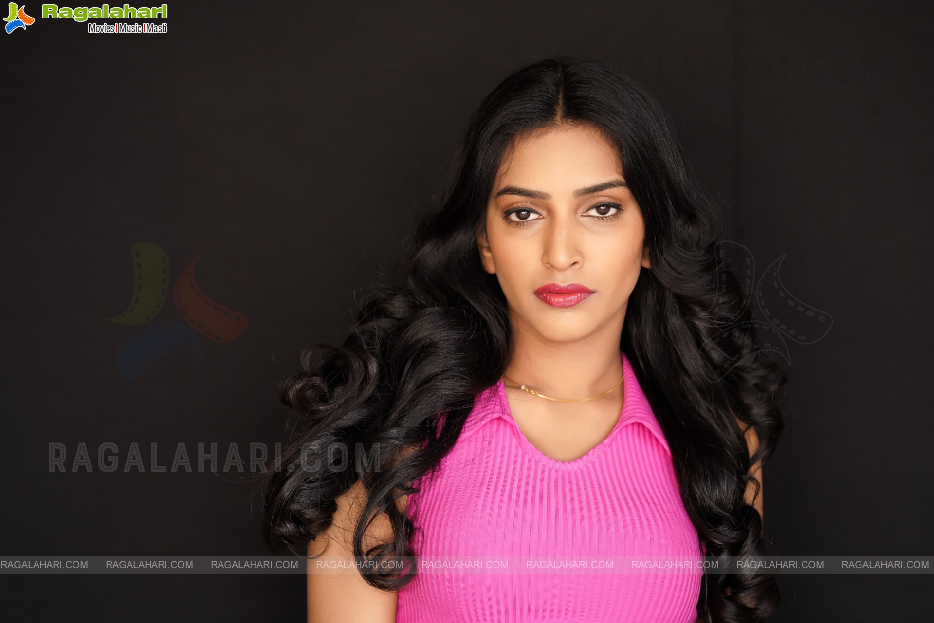 Nikita Gangurde in Pink Knitted Top and Black Shorts, Exclusive Photoshoot