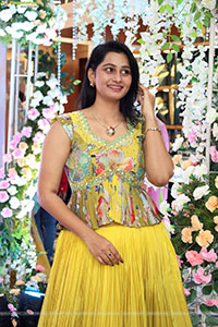 Bhavishya Latest stills in Green Designer Dress