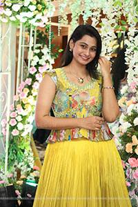 Bhavishya Latest stills in Green Designer Dress