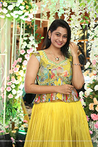 Bhavishya Latest stills in Green Designer Dress