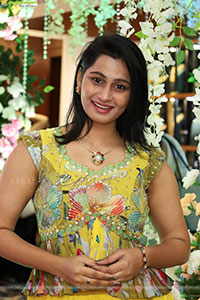 Bhavishya Latest stills in Green Designer Dress