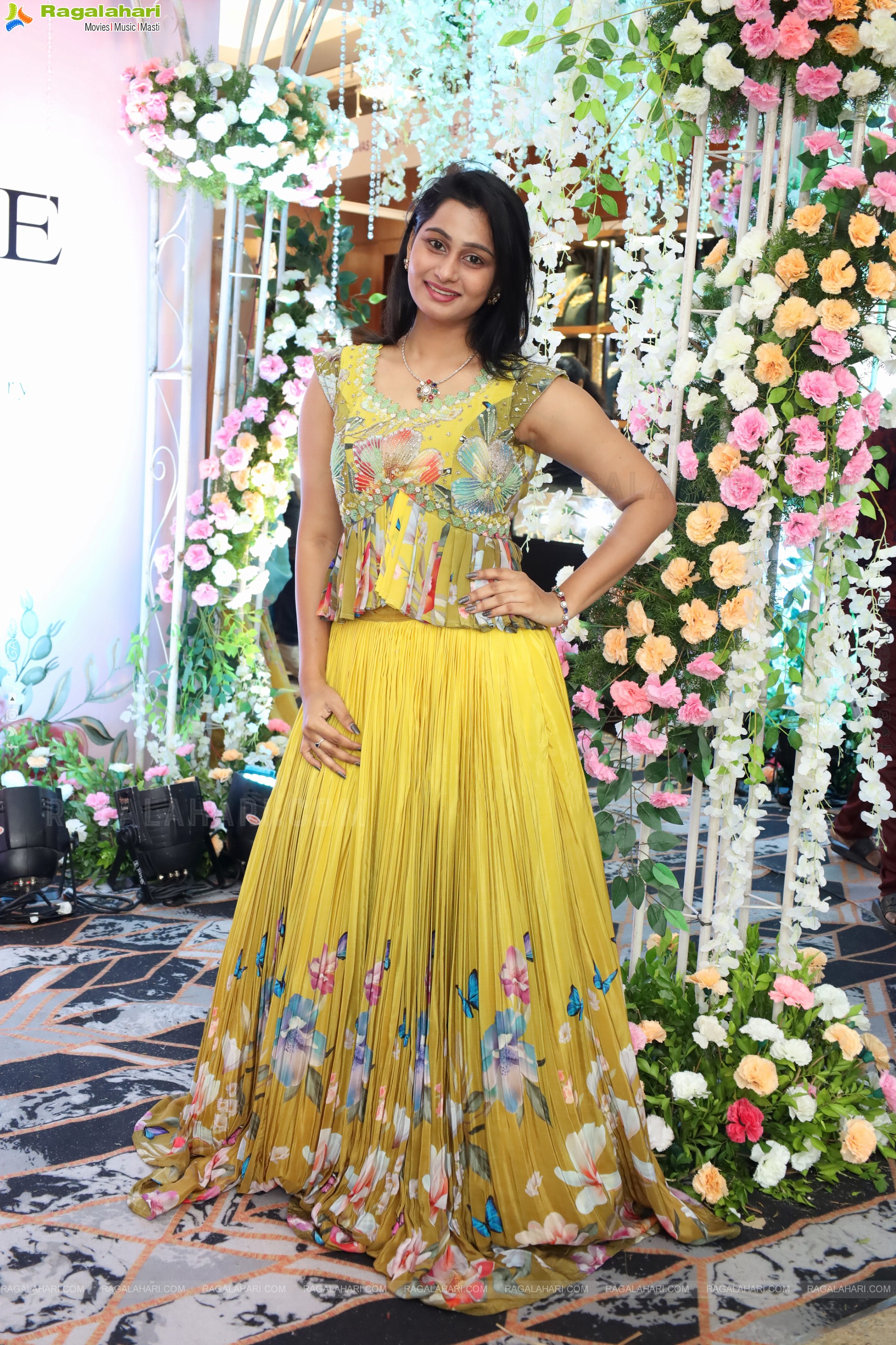 Bhavishya Latest stills in Green Designer Dress, HD Gallery