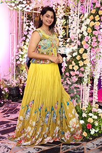 Bhavishya Latest stills in Green Designer Dress