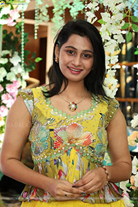 Bhavishya Latest stills in Green Designer Dress