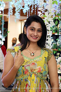 Bhavishya Latest stills in Green Designer Dress