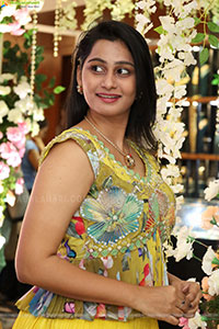 Bhavishya Latest stills in Green Designer Dress