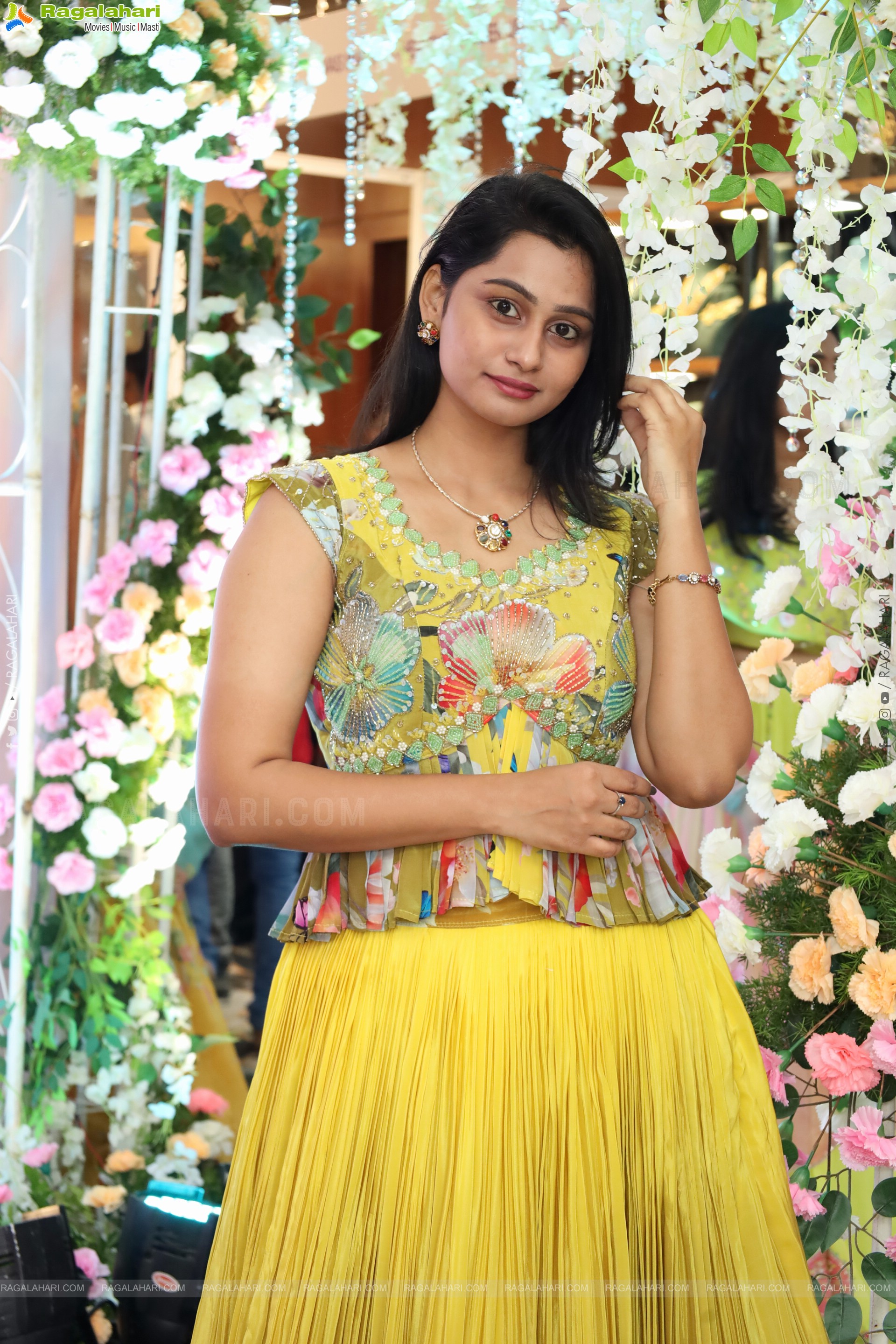 Bhavishya Latest stills in Green Designer Dress, HD Gallery